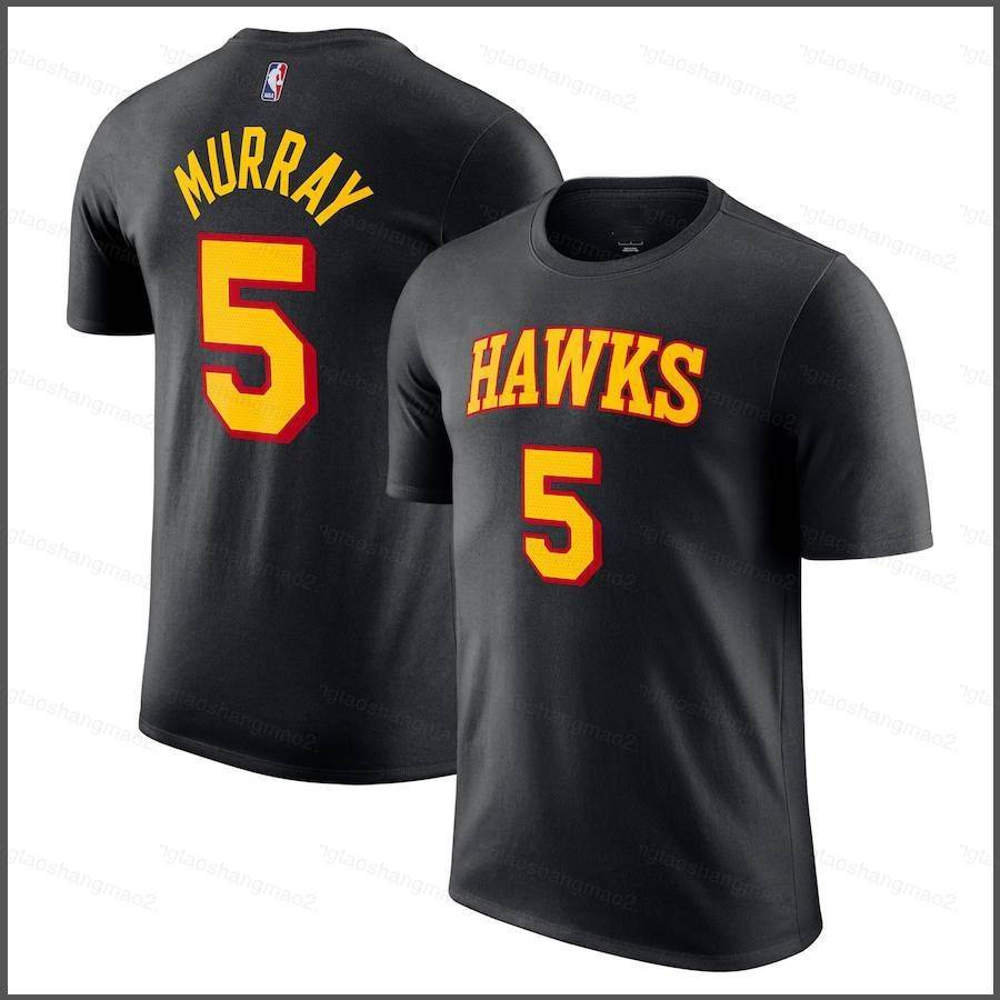 Sy4 NBA Hawks Young Murray T 恤球迷短袖運動 T 恤男女通用城市版 YS3