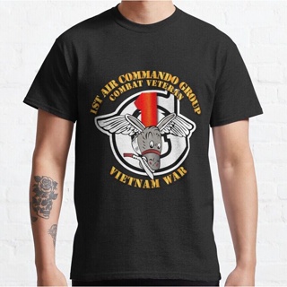 Usaf 1St Air 突擊隊越南戰爭 W Txt Essential 時尚男士 T 恤