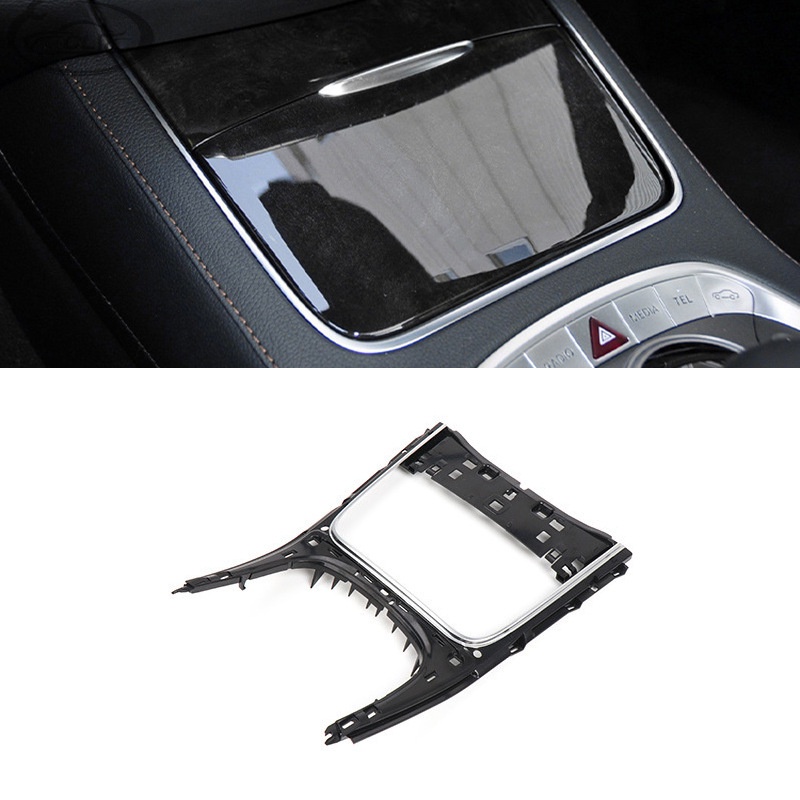 適用於Benz 賓士 S級扶手箱電鍍框W222中央扶手箱蓋板飾條水杯架邊框
