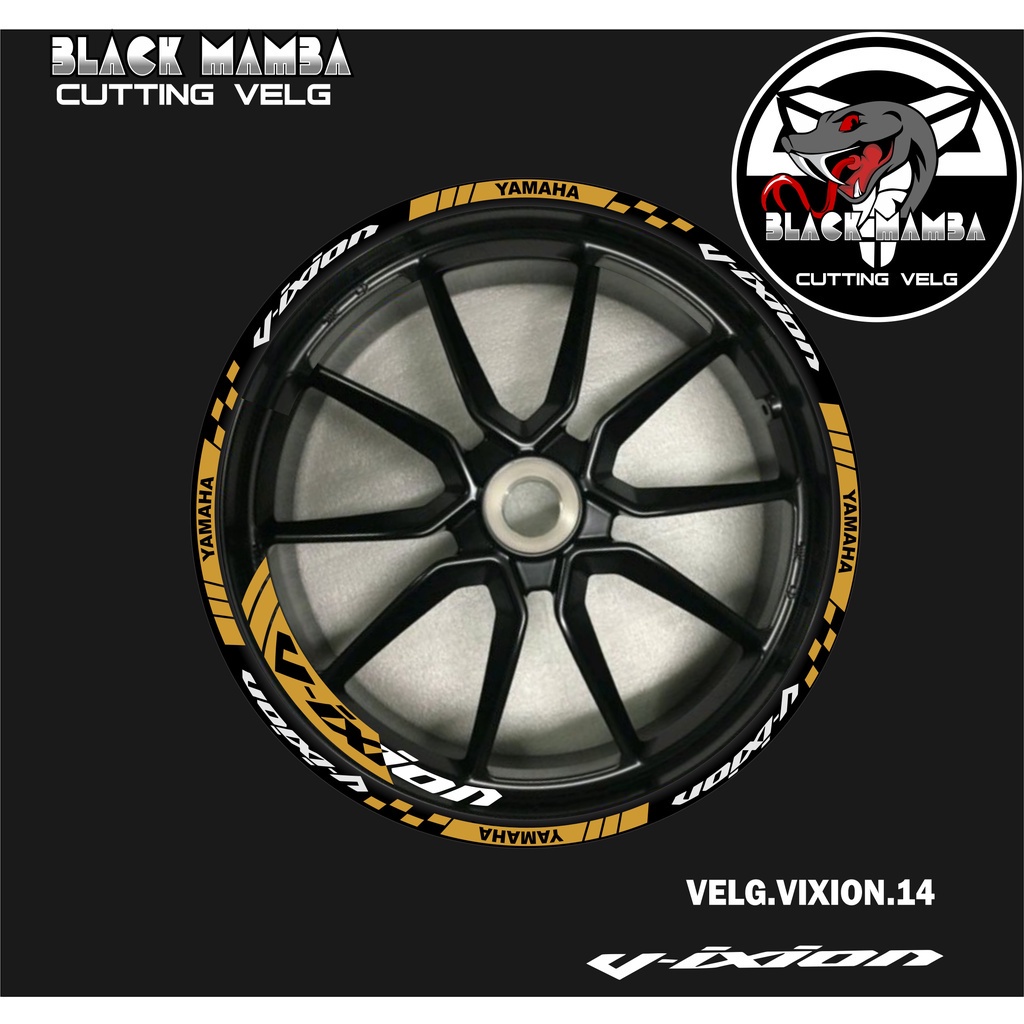 山葉 切割貼紙 VIXION 輪輞貼紙 LIS 列表變化輪胎/VELG YAMAHA VIXION 14