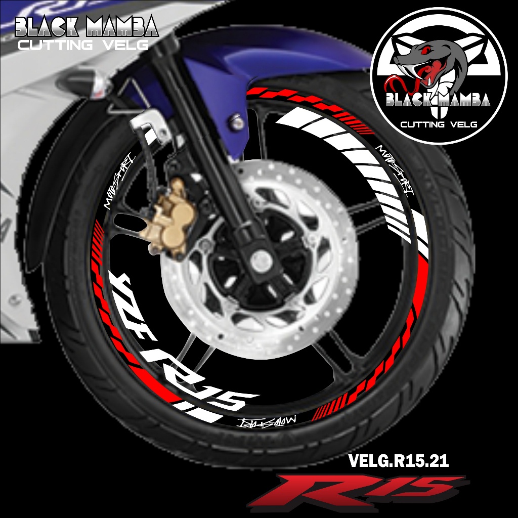 山葉 切割貼紙輪輞 R15 STICKER LIS 列表變化輪胎/VELG YAMAHA R15 21