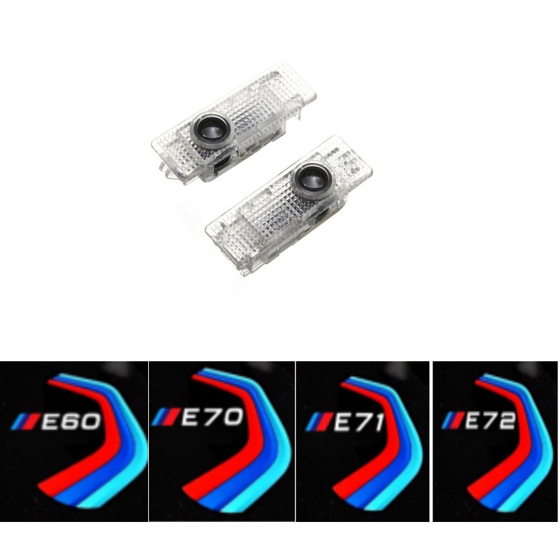 BMW 2 件裝 LED 車門迎賓燈適用於寶馬 5 系 E60 X5 E70 X6 E71 X6 E72 LED 燈激光