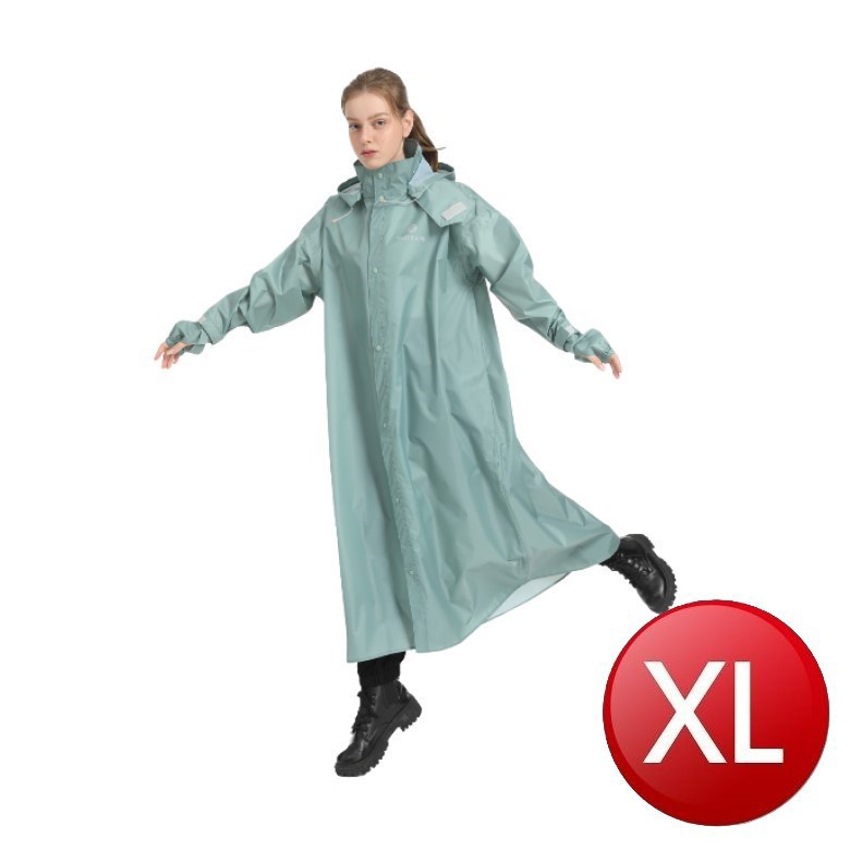 三度空間背包型連身式雨衣-XL(綠)[大買家]