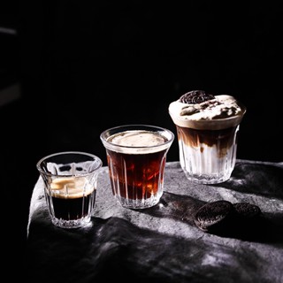 轟炸機玻璃杯 澳白杯 咖啡杯 玻璃杯 Wright豎紋玻璃杯 Dirty咖啡杯拿鐵杯 條紋玻璃杯 拿鐵杯 拉花 美式咖啡
