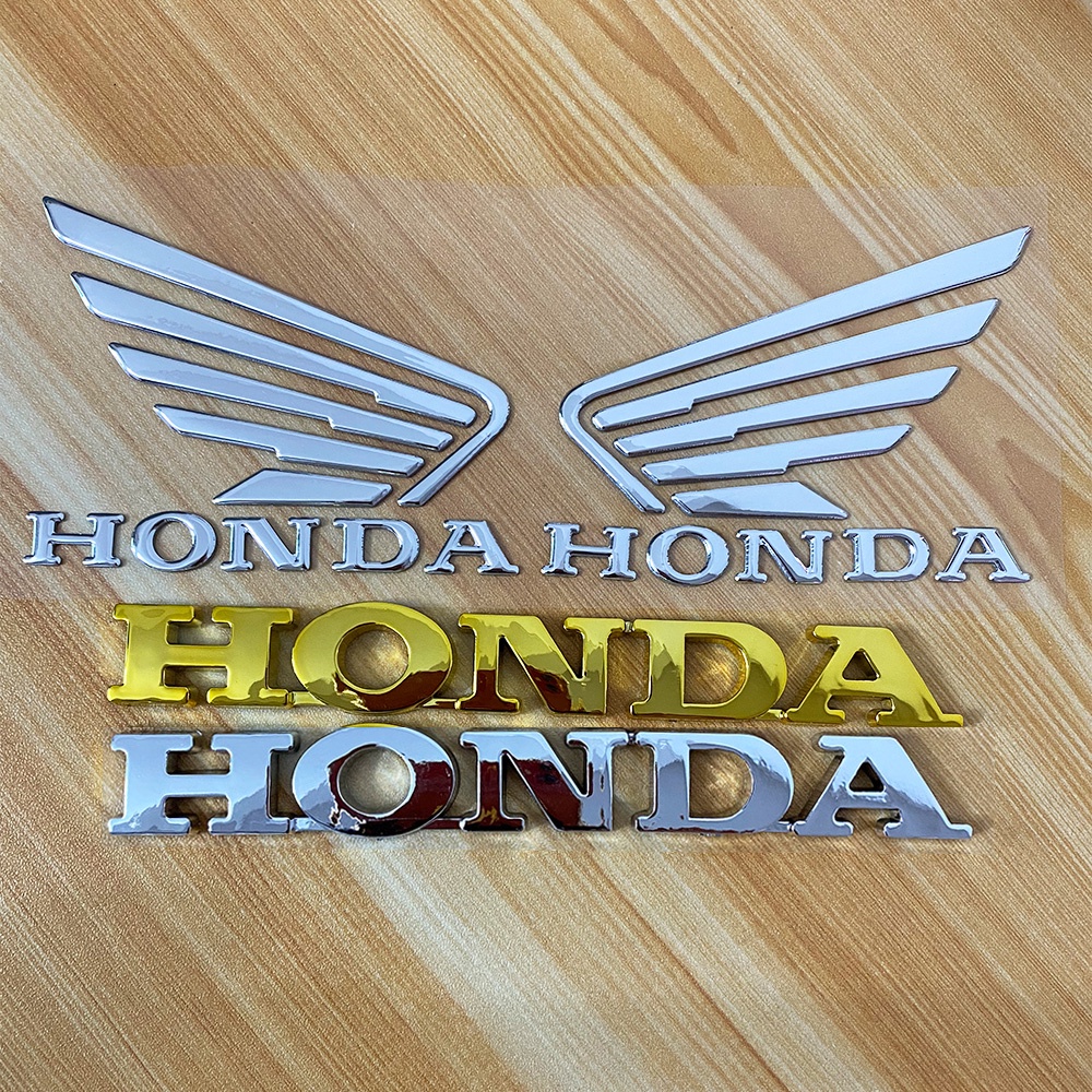 HONDA 3d 徽章標誌會徽 Moto 油箱貼花適用於本田 CBR PCX 摩托車配件鍍鉻字母踏板車字母坑自行車零件