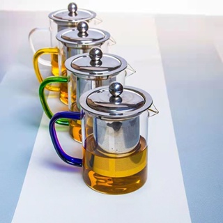 玻璃茶壺功夫茶具小號茶壺304不銹鋼過濾套裝大號加厚耐熱沖茶器