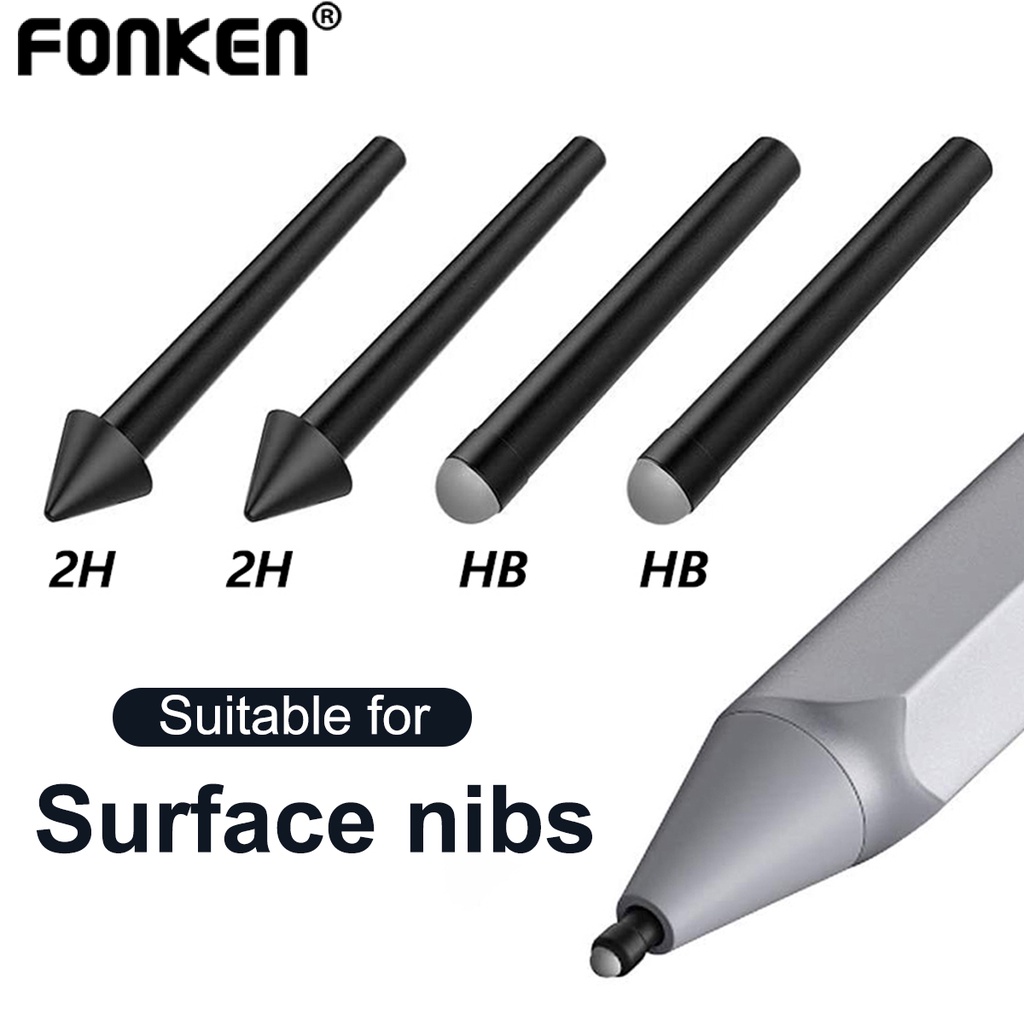 Fonken 2H HB觸摸屏筆備用筆尖替換筆尖筆芯適用於Microsoft Surface Pro 7/6/5/4