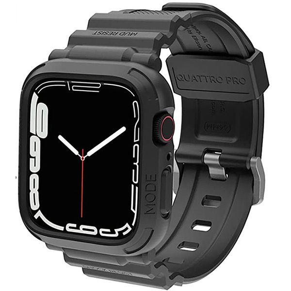 elkson Apple Watch 9/8/7 Quattro Pro柔韌透氣耐磨TPU一體成形軍規錶帶/ 41mm/ 神秘黑 eslite誠品