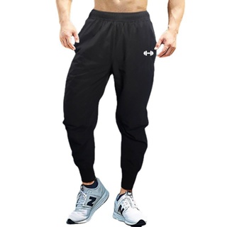 新款秋季男士健身跑步訓練時尚透氣修身束口休閒運動褲