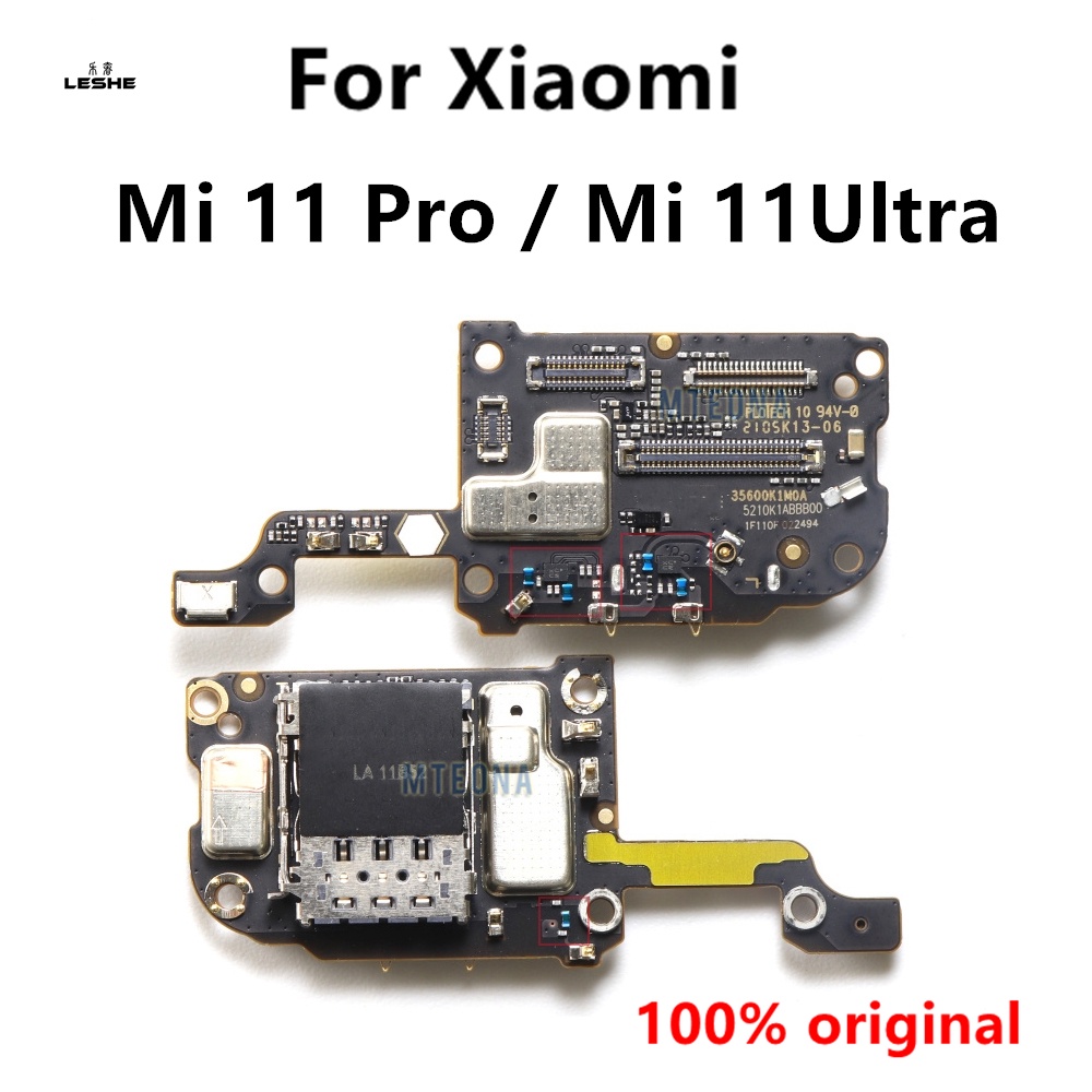 XIAOMI MI Sim 讀卡器卡槽小板適用於小米 Mi 11 Pro 11Ultra 帶麥克風液晶屏充電連接器插座部