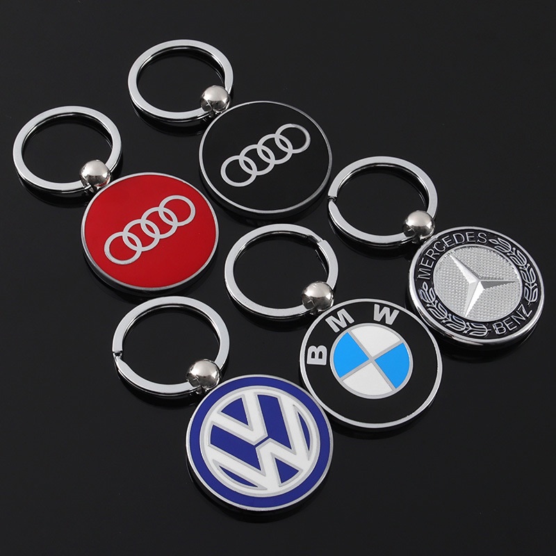 BMW ALFA VOLKSWAGEN 汽車標誌鑰匙扣金屬鑰匙圈適用於寶馬梅賽德斯奔馳大眾大眾阿爾法羅密歐奧迪標誌汽車鑰