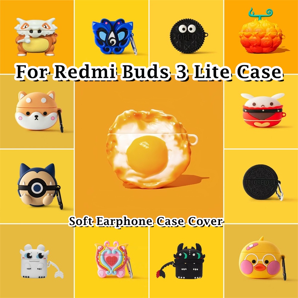 【imamura】適用於 Redmi Buds 3 Lite 保護套時尚卡通系列軟矽膠耳機套保護套 NO.1