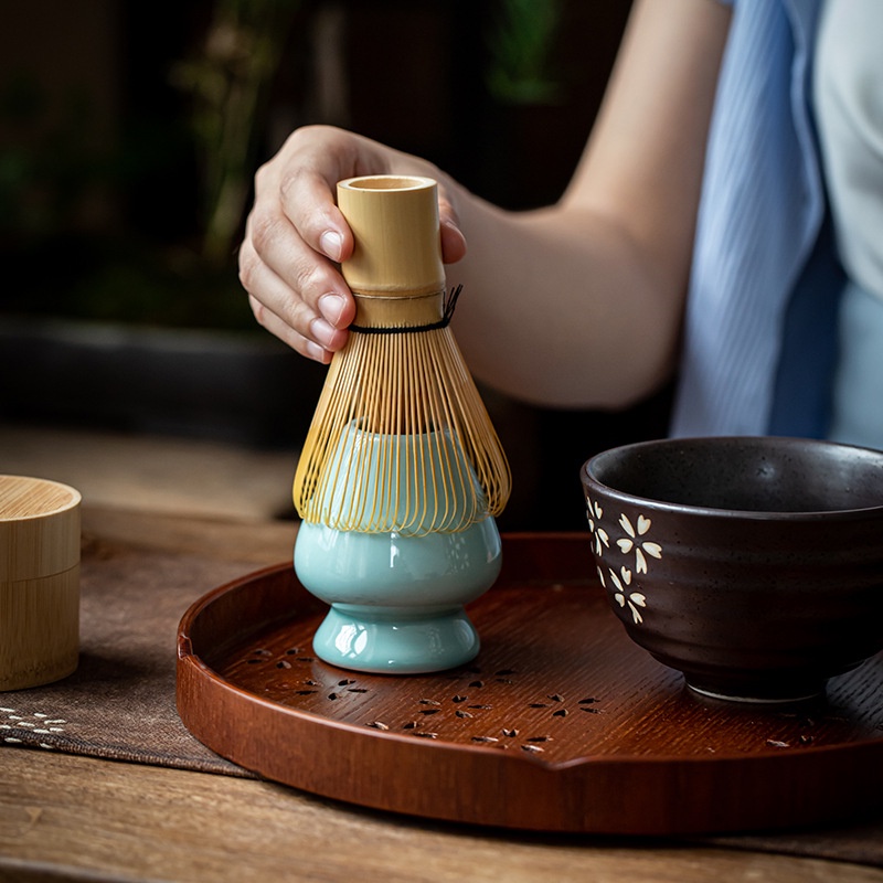 抹茶刷 日式竹制茶筅 百本立 八十本 數穗 常穗 野點 紫竹茶筅 純手工製造 天然竹製 日式茶筅 瑞福