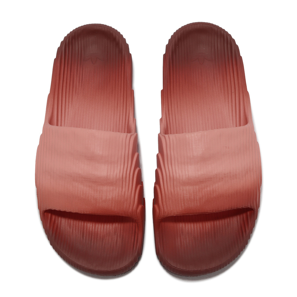adidas 拖鞋 Adilette 22 男女鞋 泥紅 漸層 3D 波浪紋 涼拖鞋 愛迪達 [ACS] IG7492