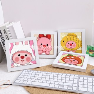 18x18cm 帶框兒童鑽石畫套件 LOOPY 鑽石畫卡通套裝鑽石貼紙兒童diy手工兒童禮物小海狸鑽石畫