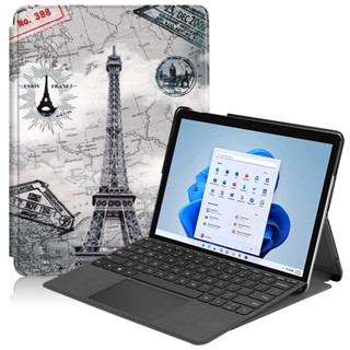 適用於Surface Go4/Go3/2/1 平板 彩繪電壓筆槽平板電腦皮套 前支撐可放鍵盤套29359