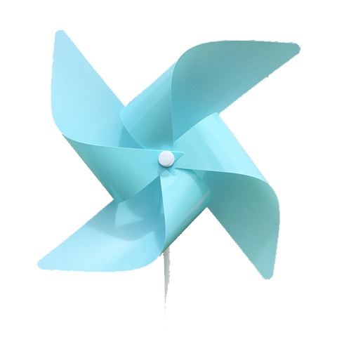 現貨【風車】塑膠天藍色 串繩懸掛 白色風車 插地蒂芙尼藍 風車 手工風車 diy配件