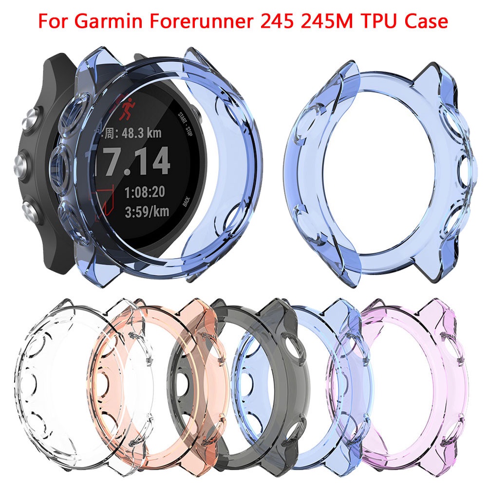 Garmin Forerunner 245M 245 軟矽膠 Tpu 智能手錶防震保護殼保護套