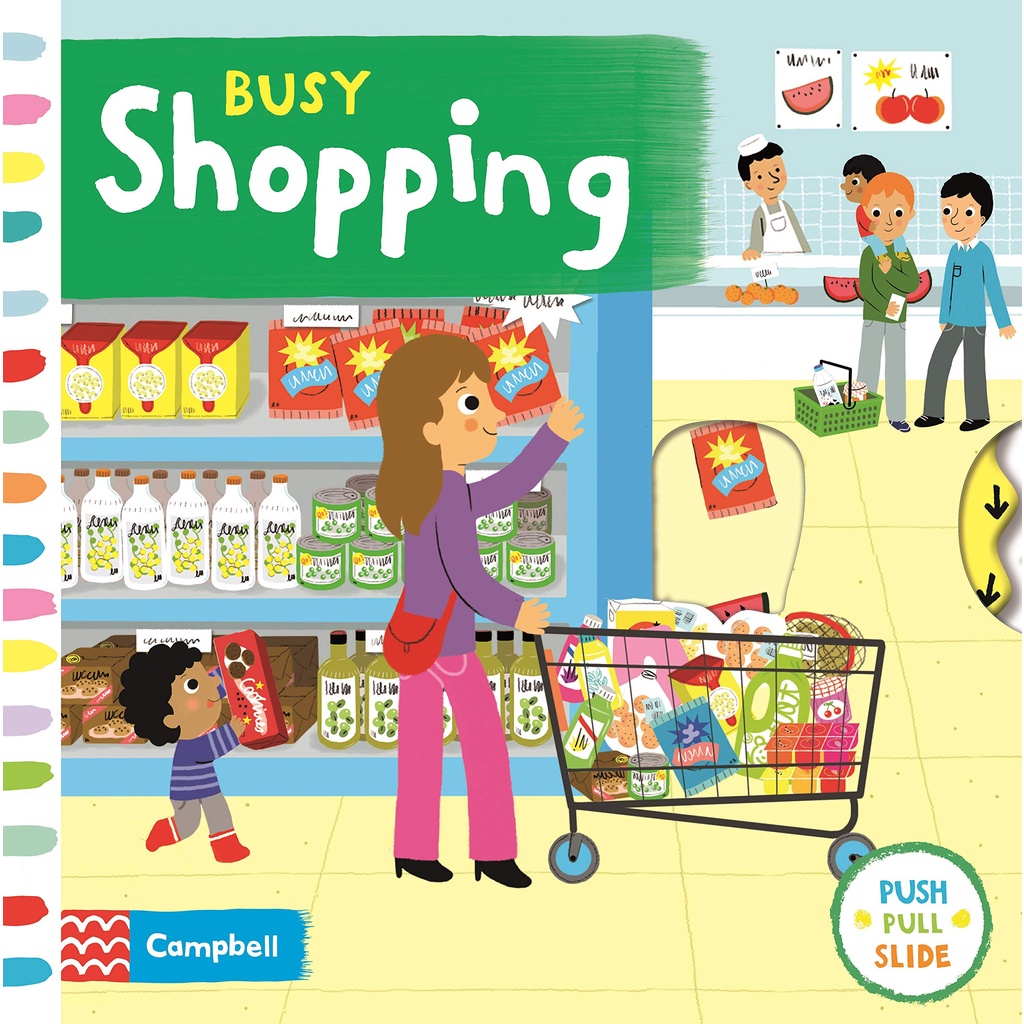 Busy Shopping (硬頁推拉書)(硬頁書)/Campbell Books Busy Books 【三民網路書店】