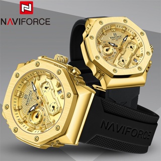 Naviforce 8035 原創男士手錶石英頂級品牌豪華數字男時鐘軍事商務運動女士女士情人手錶