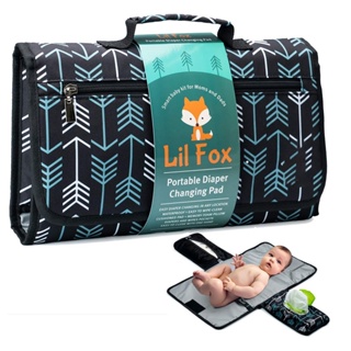 現貨寶寶戶外可摺疊換尿布墊子嬰兒旅行便攜式尿布墊新生兒母嬰包 藍色箭頭 均碼