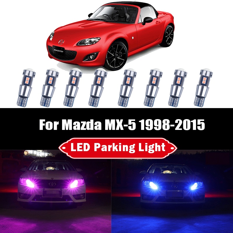 MAZDA 2x Canbus LED 停車燈間隙燈適用於馬自達 MX-5 MX5 1998-2015 T10 W5W
