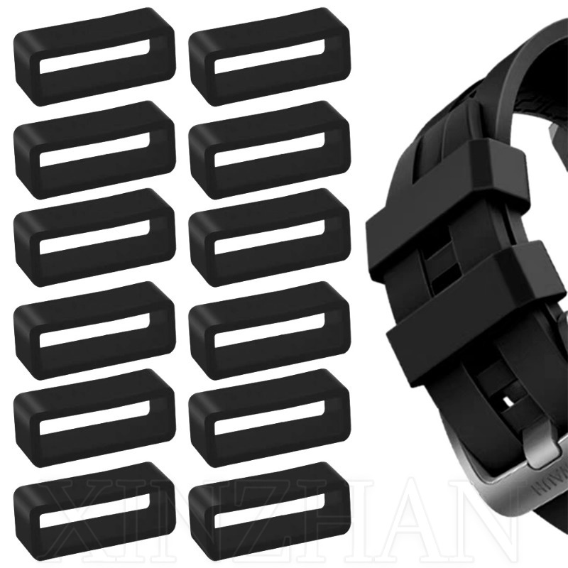 SAMSUNG XIAOMI 12mm/14mm/16mm/18mm/20mm 腕帶固定帶環/通用矽膠錶帶固定環/兼容