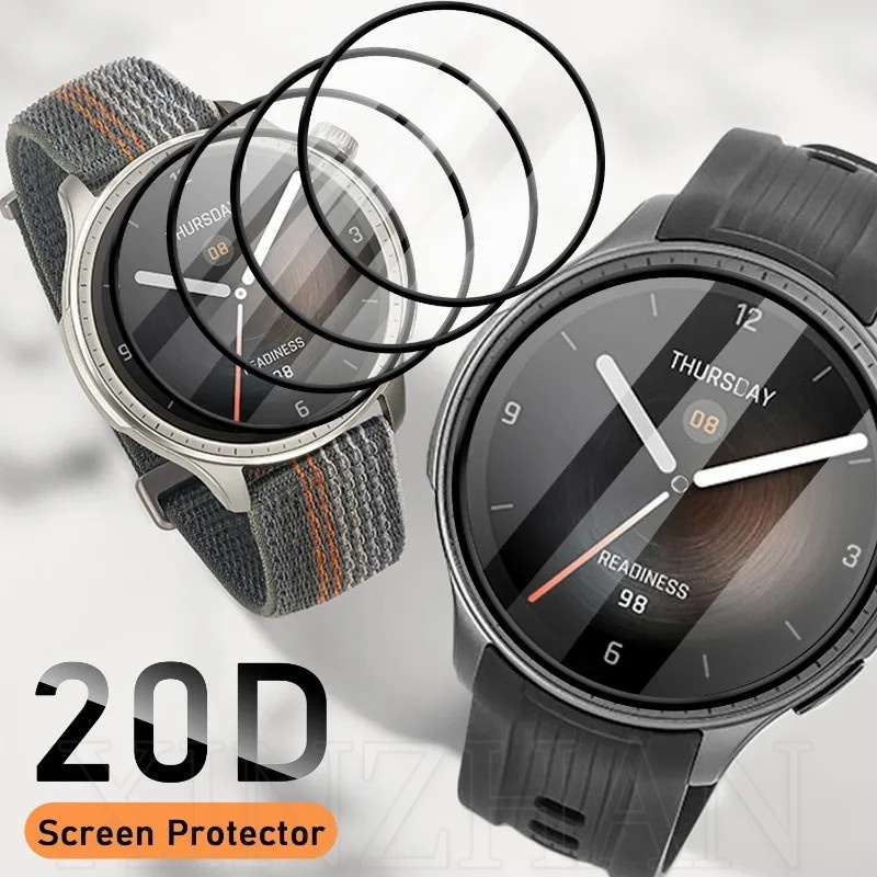 3 片兼容 Amazfit Balance - 高清超薄防刮膜 - 柔軟曲面保護膜 - 手錶配件複合膜 - 全覆蓋屏幕保