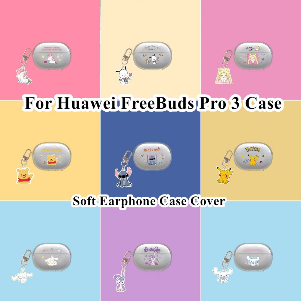 現貨! 適用於華為 FreeBuds Pro 3 保護套夏季風格卡通適用於華為 FreeBuds Pro 3 保護套軟耳