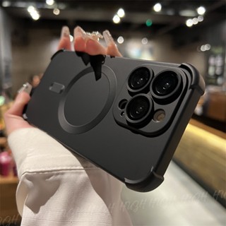 Titan 灰色豪華矽膠軟殼帶相機保護套安全氣囊防震手機殼適用於 iPhone 12 13 14 Pro Max 磁性保