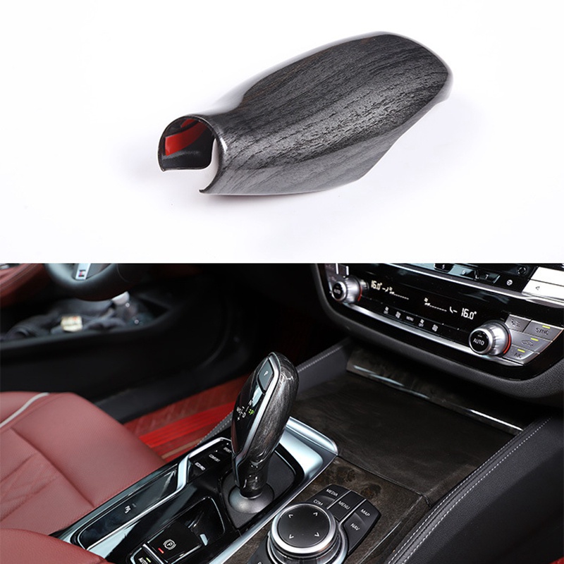 BMW 【熱銷】ABS 黑色木紋汽車換檔旋鈕頭罩裝飾件適用於寶馬 5 6 7 系列 GT G32 G30 G11 G12