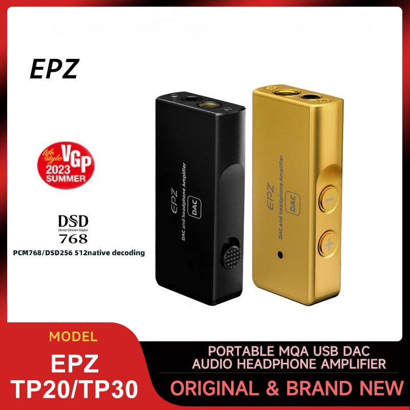 Epz TP20 TP30 便攜式 MQA USB DAC 音頻耳機放大器加密狗 C 型 ES9038Q2M DSD25
