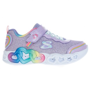 Skechers Infinite Heart Lights 中童 女童 休閒鞋 燈鞋 紫彩 [303751LLVMT]