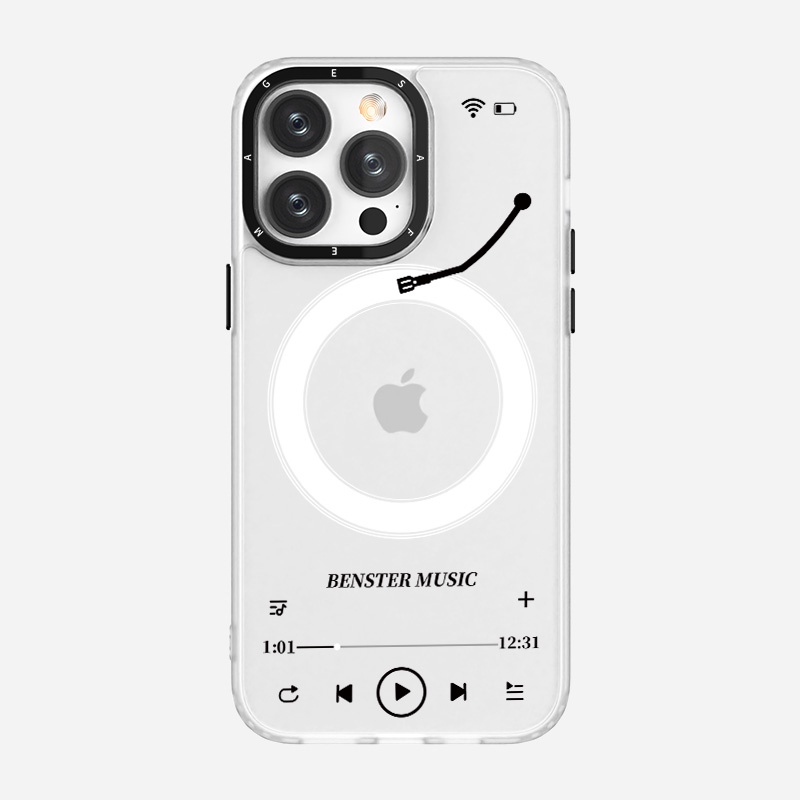 優盾膚感磁吸手機殼magsafe抗菌適用於蘋果 13 pro max小眾11 創意12唱片機14plus透明iphone