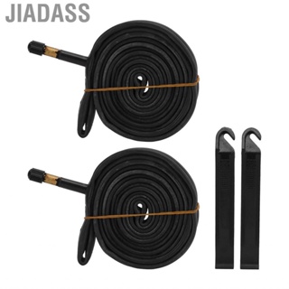 Jiadass 2 件裝 700x23C 自行車內胎 48 毫米閥門丁基橡膠管