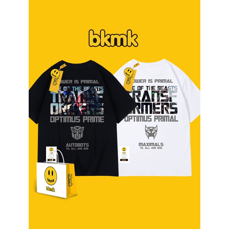 bkmk潮牌變形金剛7超能勇士崛起T恤大黃蜂擎天柱幻電影周邊短袖bf  1.18