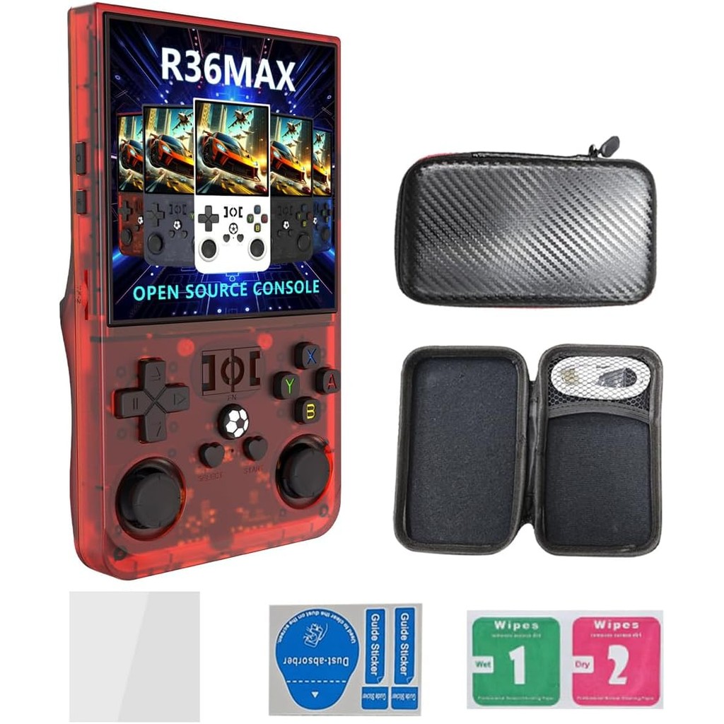 全新升級 2025 R36MAX 復古掌上游戲機 128G 內置 22000+ 經典遊戲 4.0 英寸 IPS 屏幕 L