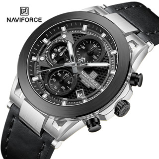 Naviforce NF8073 高品質豪華正品錶帶防水石英計時碼表運動軍用手錶