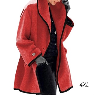 冬季夾克毛絨外套女裝羊絨滌綸時尚迷人紅色甜美休閒夾克