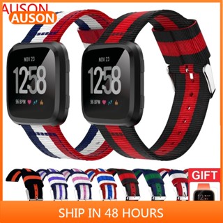 Fitbit Versa 2 錶帶 Versa 帆布錶帶 尼龍錶帶 Versa Lite 錶帶 Versa2 透氣腕帶