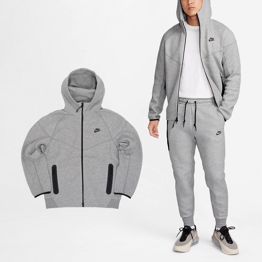 Nike 外套 NSW Tech Fleece 男款 灰 連帽 經典 雙向拉鍊 拉鍊口袋 【ACS】FB7922-063