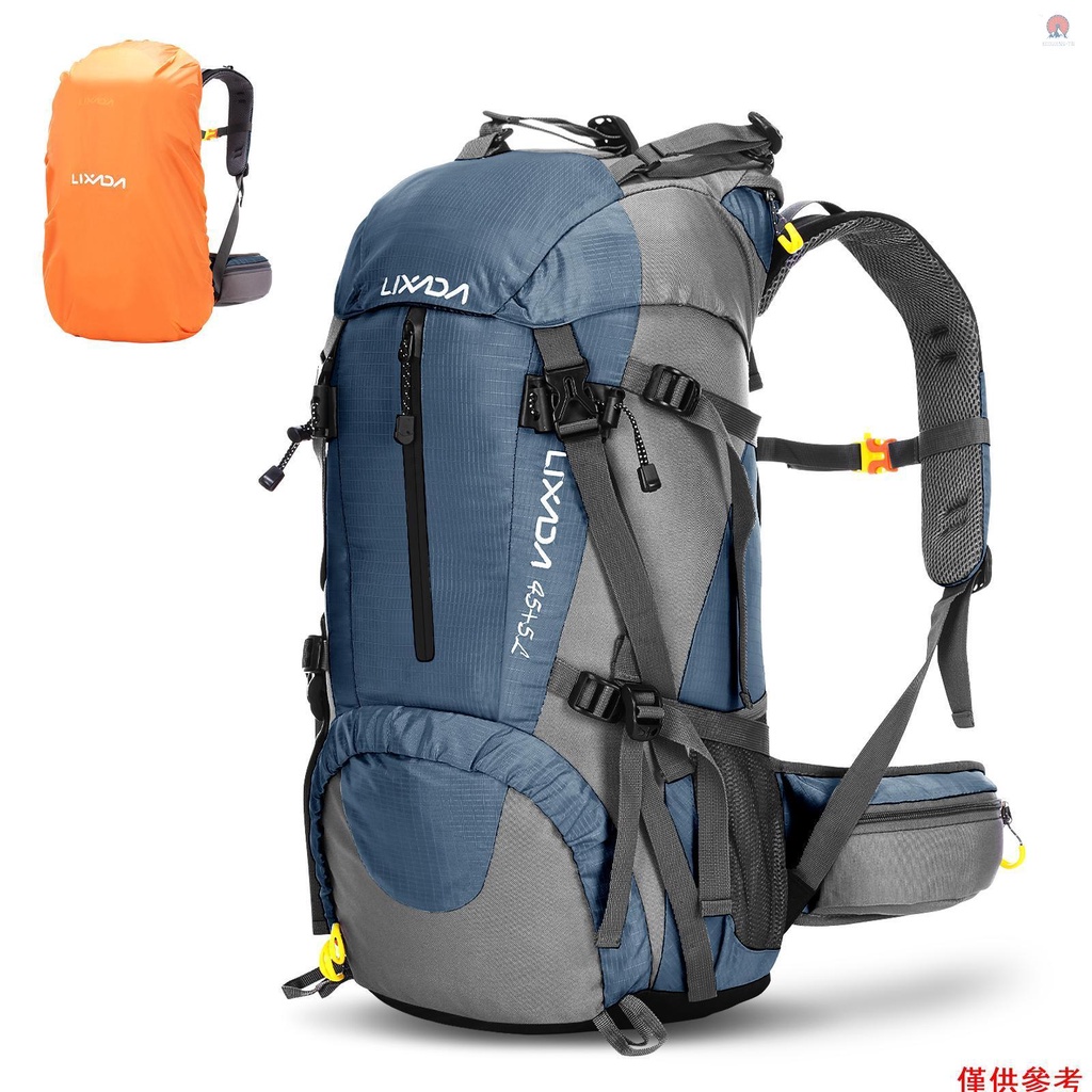 I-lixada 50L 防水戶外運動遠足野營旅行背包登山登山背包徒步旅行包背包帶雨罩