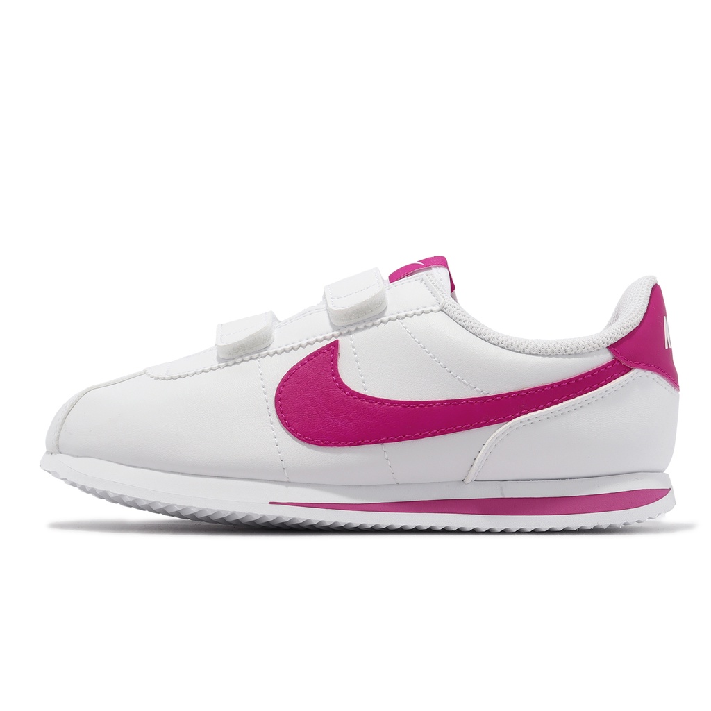 Nike 童鞋 Cortez Basic SL PSV 白 桃紅 魔鬼氈 中童 阿甘鞋 【ACS】 904767-109