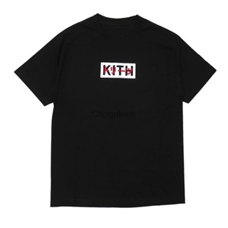 刺繡盒子徽標 KITH T 恤男士女士 11 高品質黑色 KITH 上衣 T 恤夏季風格 T 恤