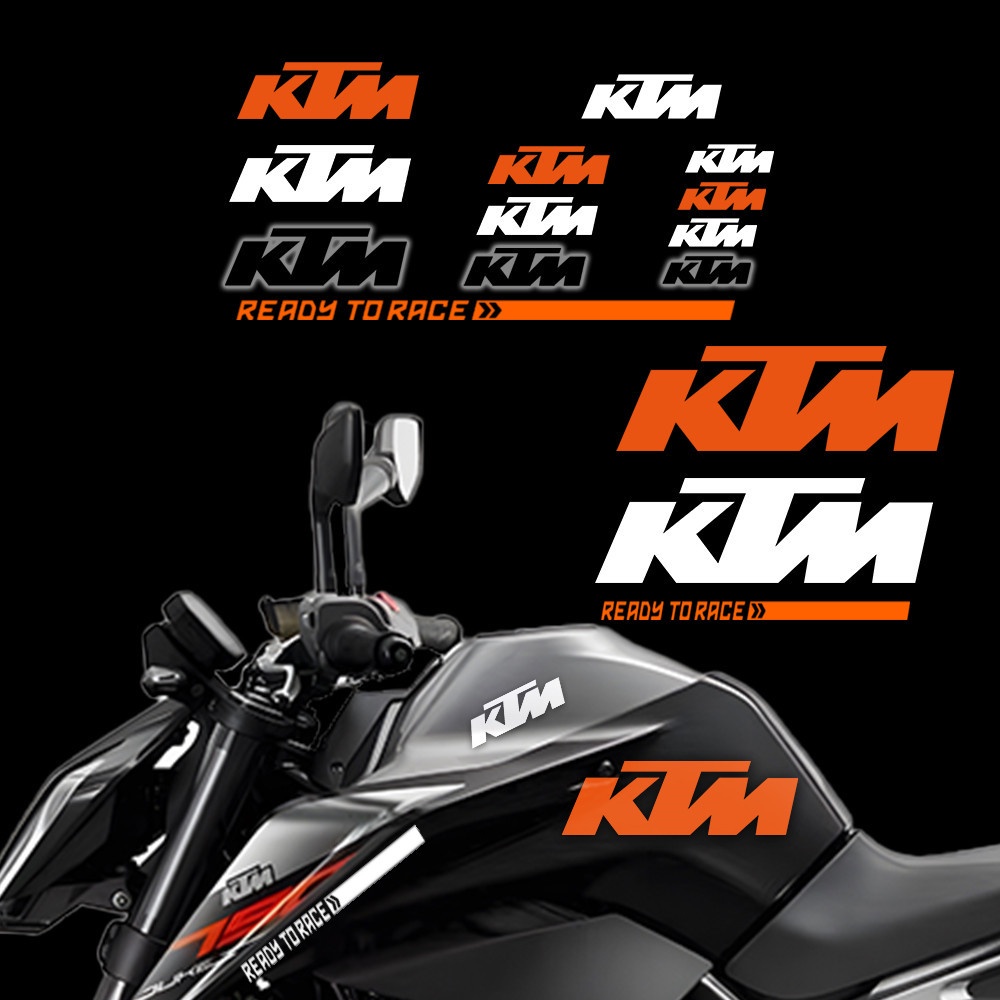 Ktm 標誌貼紙摩托車油箱貼花準備比賽貼紙配件防水適用於 KTM 125 250 390 DUKE390 DUKE390