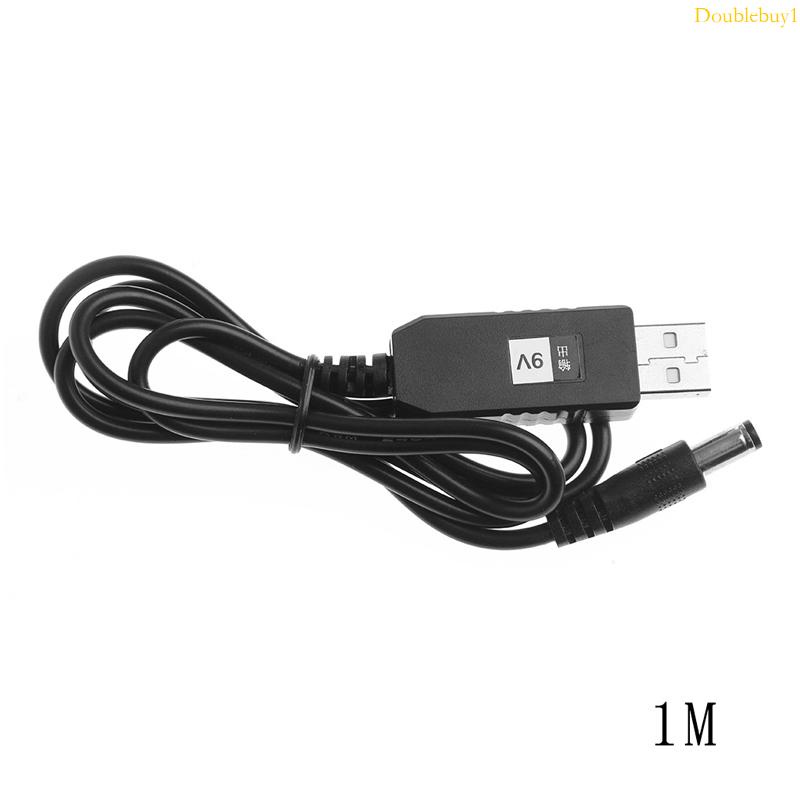 Dou USB 5v 至 9v 升壓 2A 升壓變壓器電源穩壓器線路電壓轉換器適配器電纜用於路由器