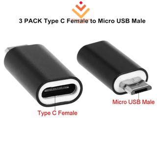 3個裝USB 3.1 Type C母轉Micro USB公轉接頭適配器轉換器連接器USB-C