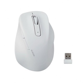 ELECOM EX-G人體工學無線靜音滑鼠/ M/ 白 eslite誠品