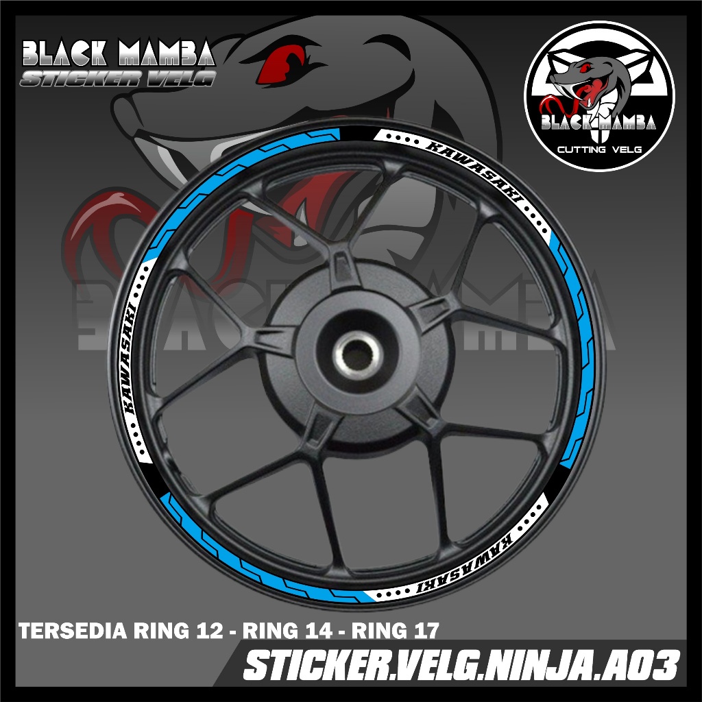 Ninja Rims STICKER LIS 列表變體輪胎/VELG KAWASAKI NINJA A03