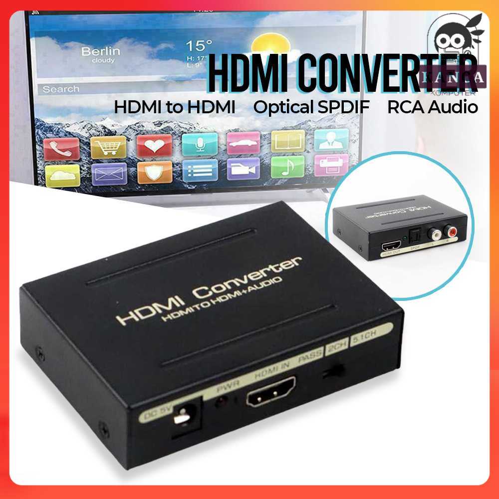 音頻分配器 3 合 1 HDMI 到 HDMI 光纖 SPDIF RCA 轉換器 AY60